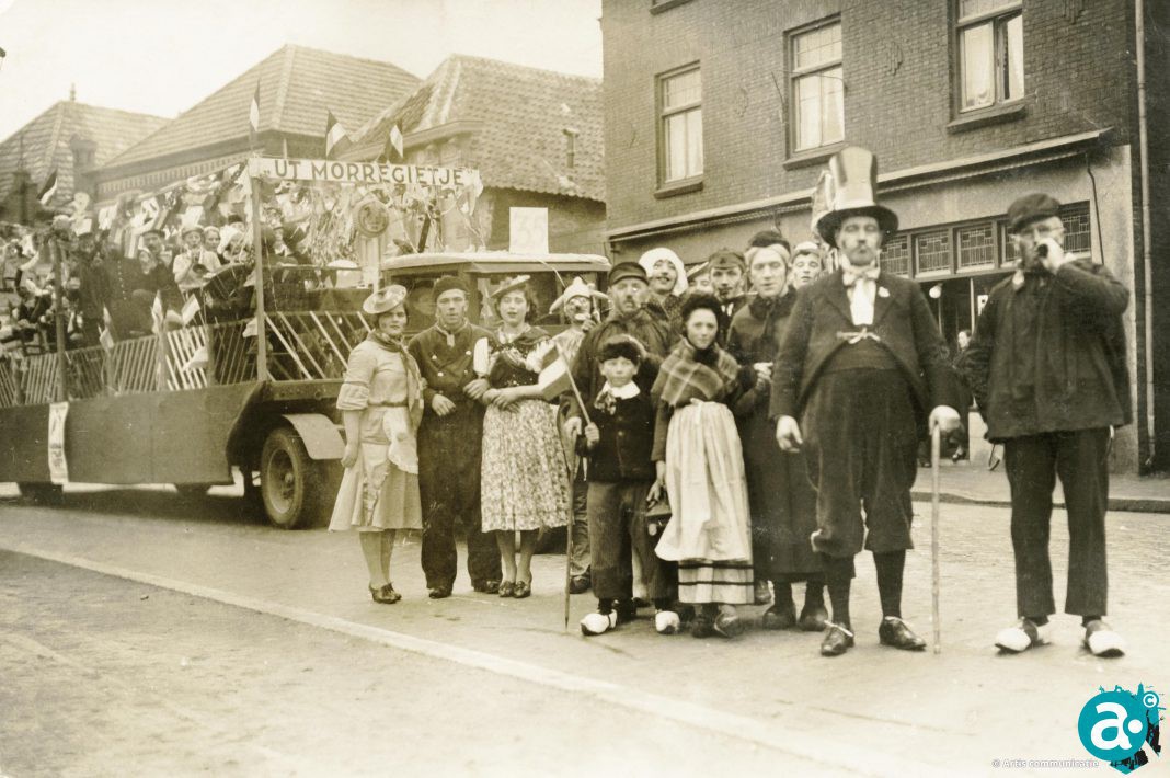 Optochtdeelnemers op de Biest, 1937.
